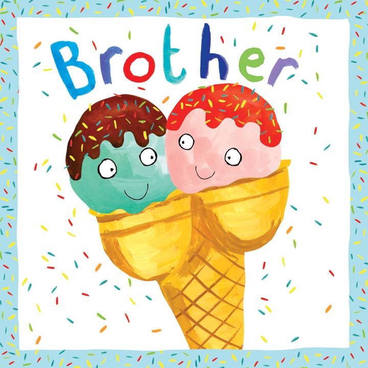 Carte d'anniversaire Brother - Ice Cream pour la vente par Twizler Ltd