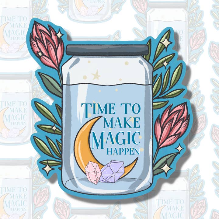 Autocollant Affirmation positive - Time To Make Magic pour la vente par The Cosmic Friend