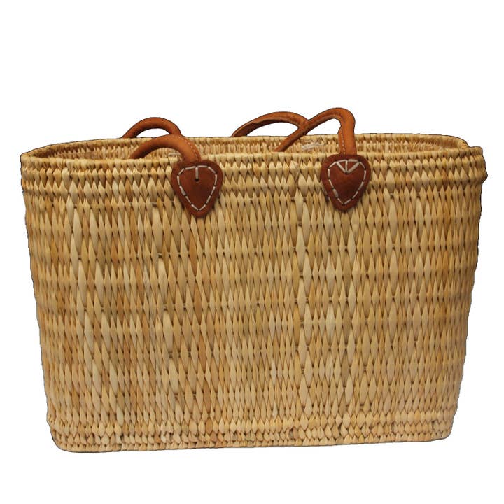 "The Safi" Large Basket Tote for wholesale by BERBER LEATHER