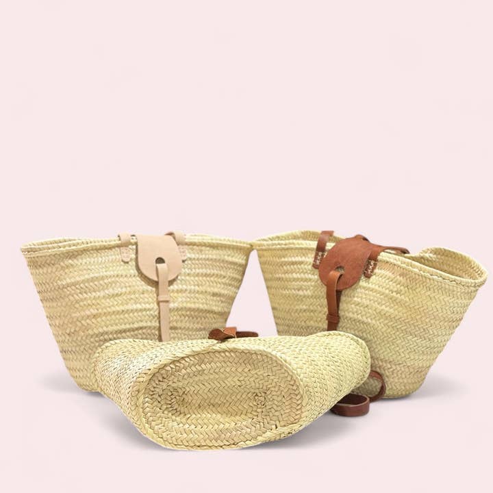 HandmadeBestSeller - Wholesale Beach Bag - Handwoven Straw Basket with Long Leather Strap & Flap 7