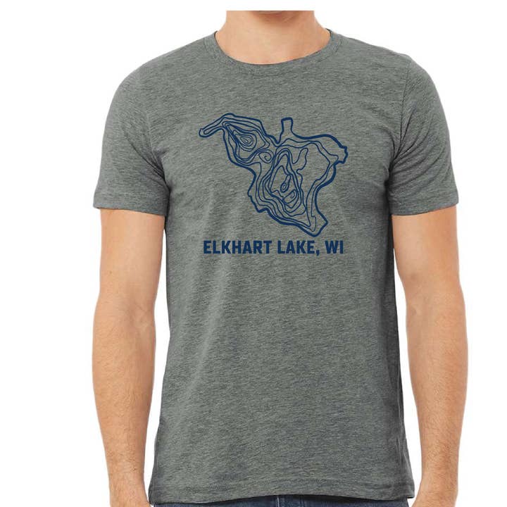 Vital Industries - Wholesale Screen Printed T-Shirt - Unisex - Customized Lake Contour  Unisex T-shirt0