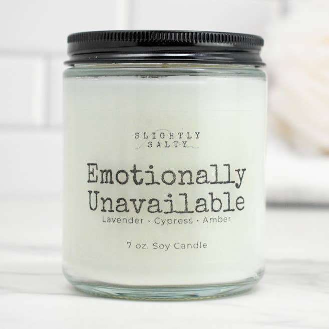 Emotionally Unavailable – Driftwood Mahogany Soy Candle for wholesale by Slightly Salty