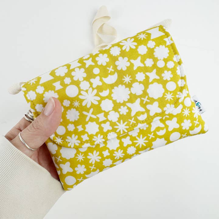 Child purse and cross body bag - mustard white geo for wholesale by Heidi & Finn
