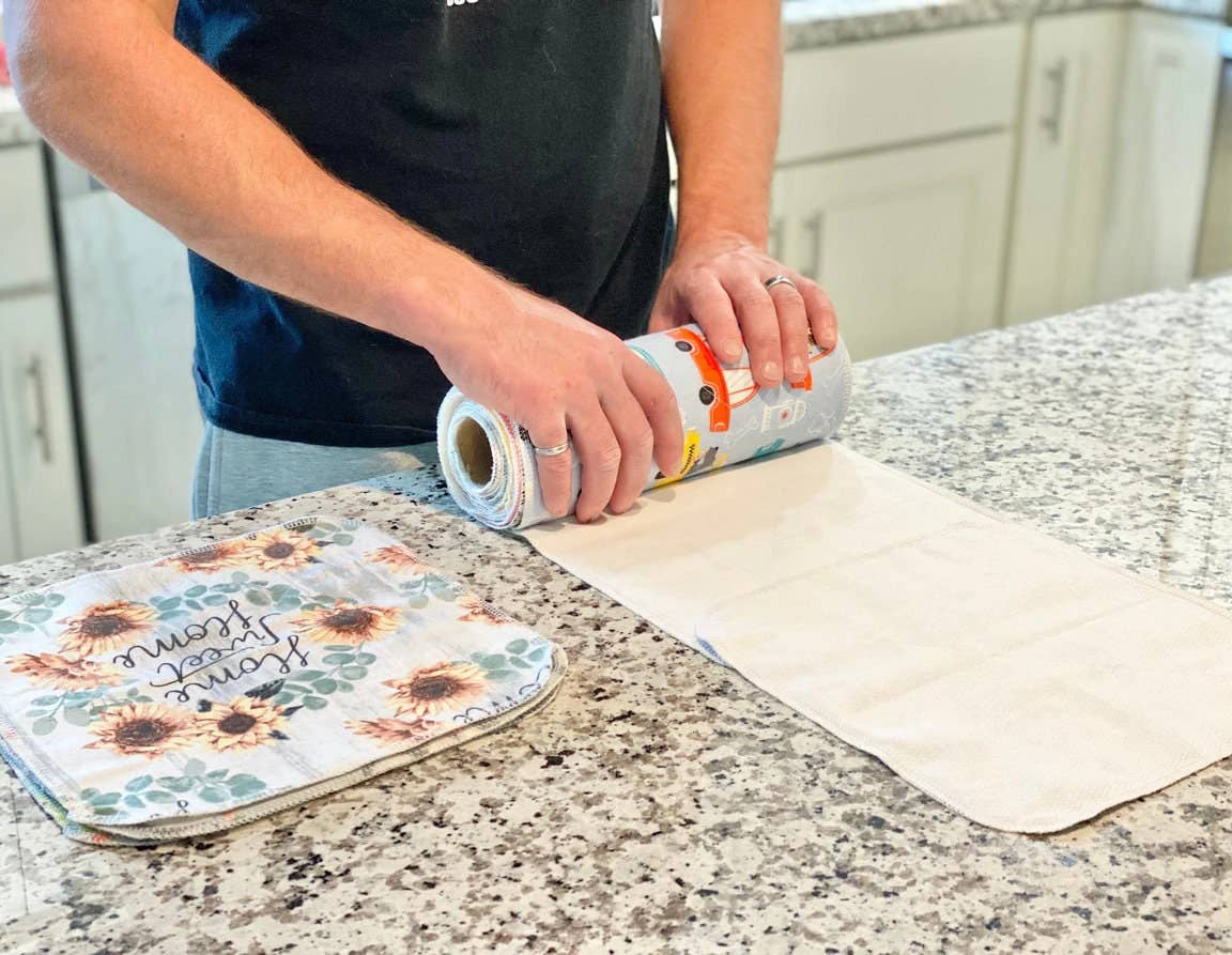 Porter Lee's - Wholesale Paper Towels - Reusable Paper Towels--Stamped Grove5