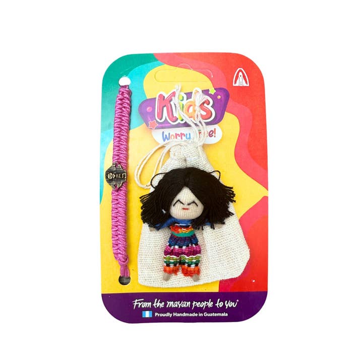 Guatemalan Worry Doll with Bracelet for wholesale by Upavim Crafts