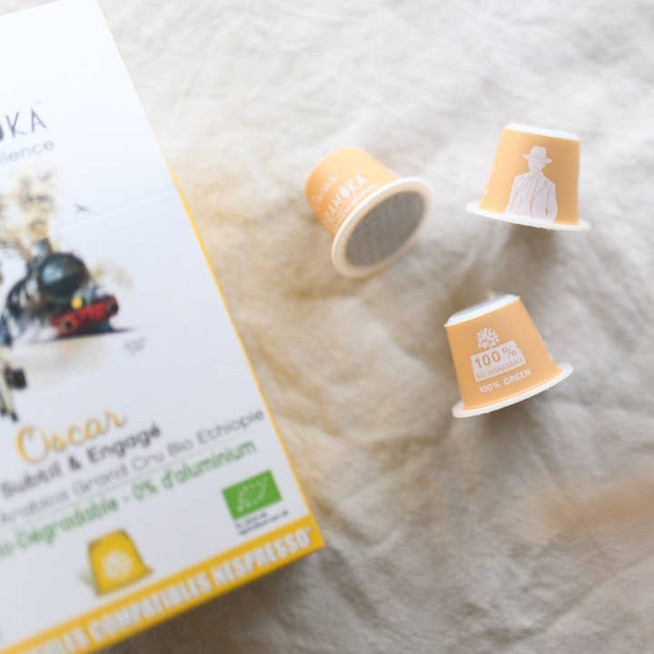 Cafe Bio 60 Kapsler Zero Dechet Kompatible Nespresso Oscar for engroshandel hos TERRAMOKA