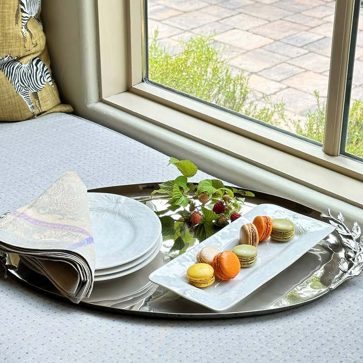 Carmel Ceramica - Wholesale Decorative Tray - Oliveira Stainless Steel Medium Oval Tray6