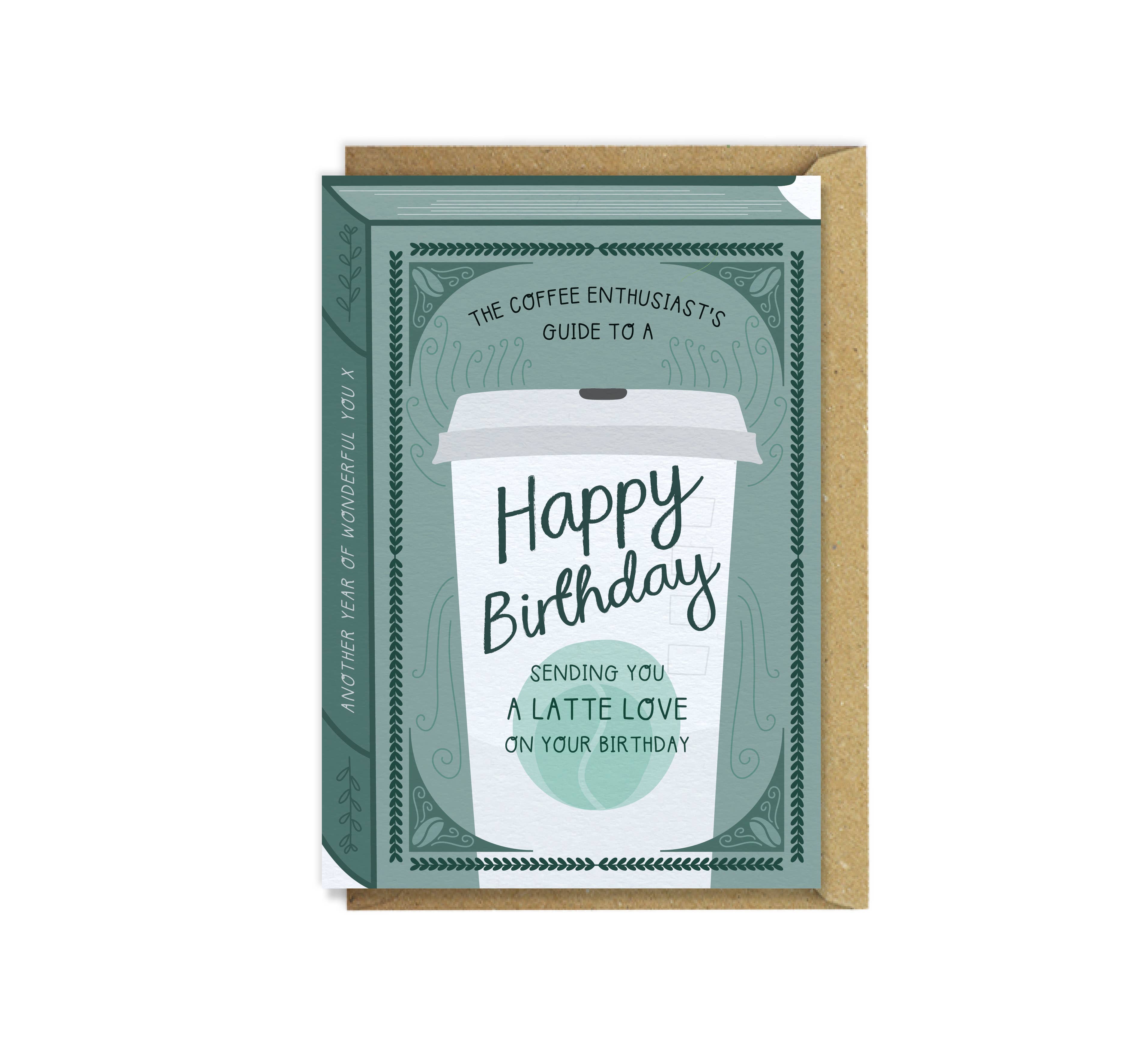 Two For Joy Illustration – wholesale Birthday card – A Latte Love Birthday – Luxury Book Greeting Card1