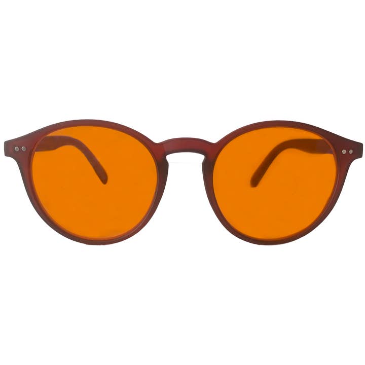 Foxmans Blue Light Blocking Computer Glasses - The Lennon (Red Frame) Heavy Duty Lens… for wholesale by Foxman Frames