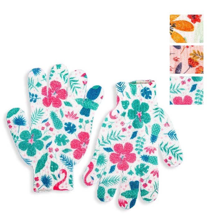 Bodico - Wholesale Exfoliating Gloves/Mitts - Bodico, 2-pc Exfoliating Glovesw Design, 3 asst