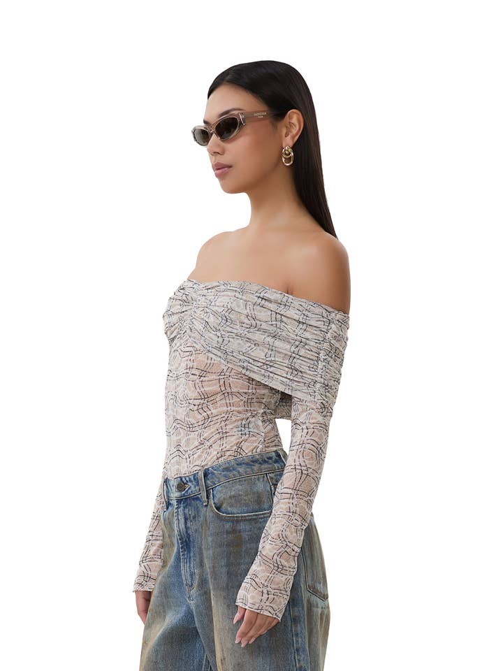 Lilith Top - Lace Plaid for wholesale on Faire2