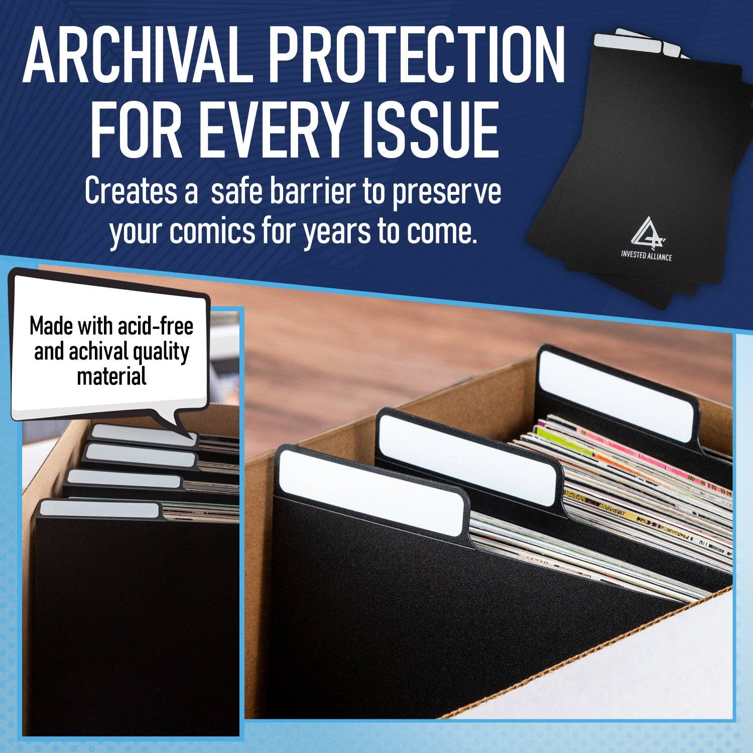Invested Alliance LLC - Wholesale Binder - Black Comic Book Dividers - 10 Pack6