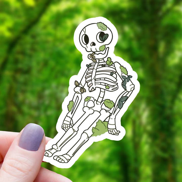 Overgrown Skeleton Sticker - 3" for wholesale by Mimic Gaming Co