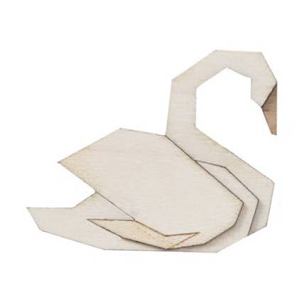Vit Svanen brosch för wholesale av Bewooden