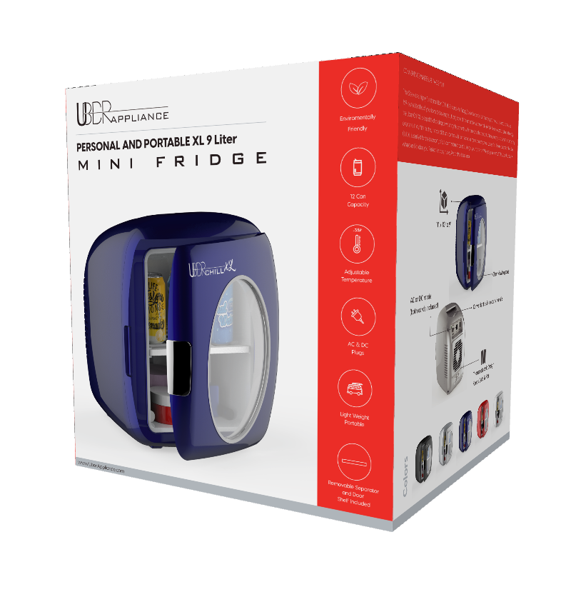 Uber Appliance – Mini frigorífico/frigorífico portátil por atacado – 12 Can Mini Geladeira Pessoal Uber Appliance Uber Chill3