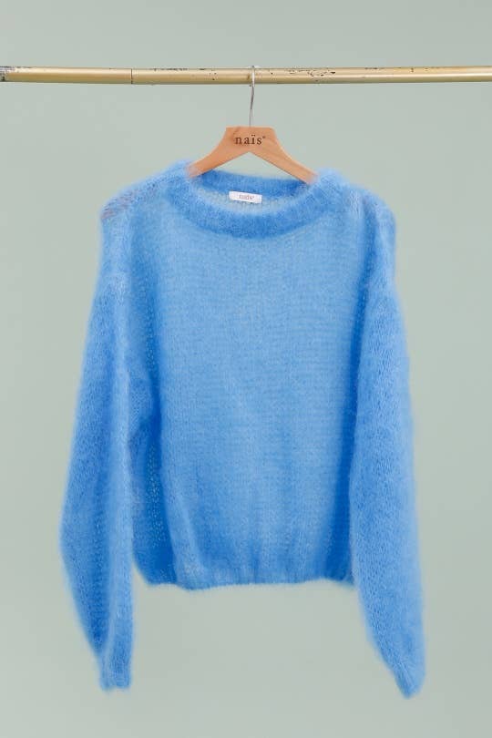 NAÏS PARIS - Wholesale Knit Sweater - Women's - Round neck long sleeve sweater in 80% kid mohair1