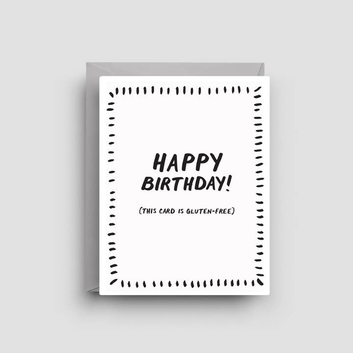 Glutenfreie Geburtstags-Humor-Karte für den Großhandel von Nicole Marie Paperie