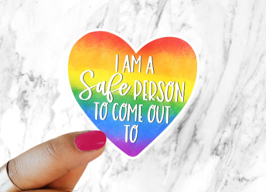 Quirky Latina Co - Wholesale Sticker - I am a safe person to come out to Waterproof Vinyl Sticker1