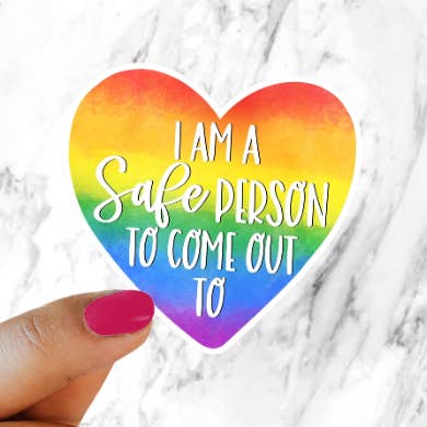 Quirky Latina Co - Wholesale Sticker - I am a safe person to come out to Waterproof Vinyl Sticker1