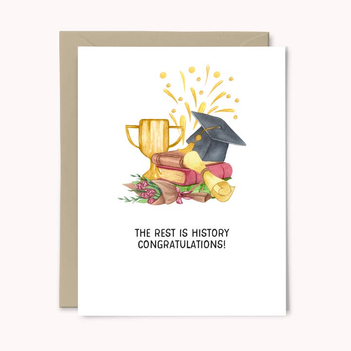 De rest is geschiedenis - afstudeerkaart voor wholesale door Paper Swan & Co.