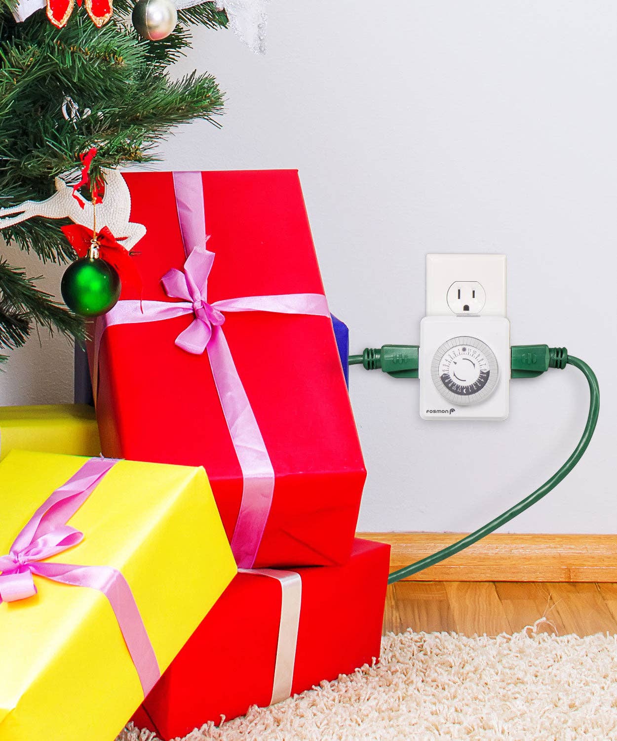 Fosmon - Wholesale Timer - ETL Listed 125V/15A 24-Hour Mechanical Outlet Timer, 2-Pack5