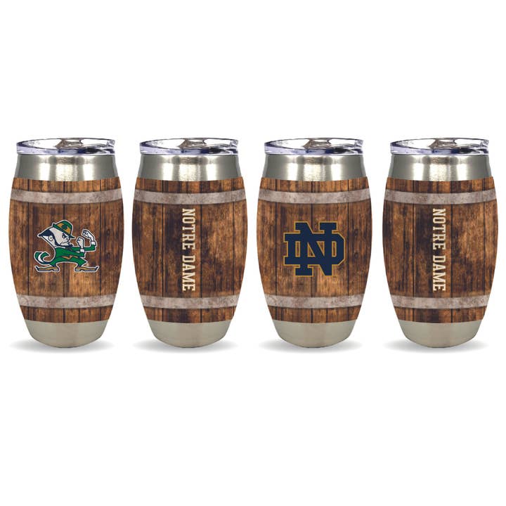 Indigo Falls - Wholesale Insulated Mug/Tumbler - 15oz Notre Dame Fighting Irish Barrel Tumbler