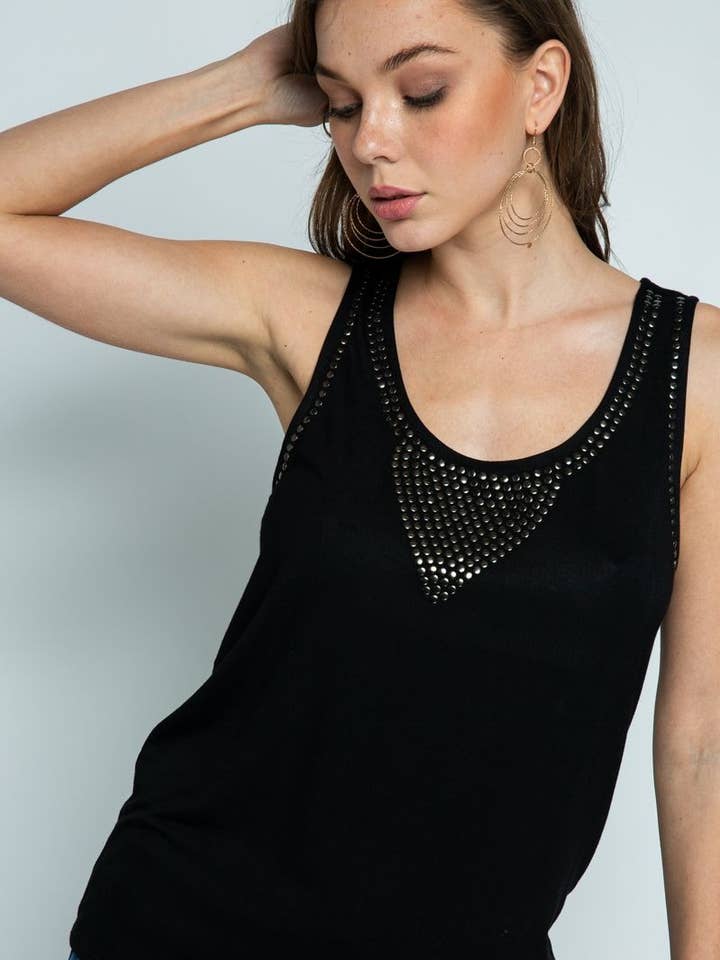 VOCAL – Engroshandel Tanktop – Kvinder – Ærmeløs Top Med Ørestikker17