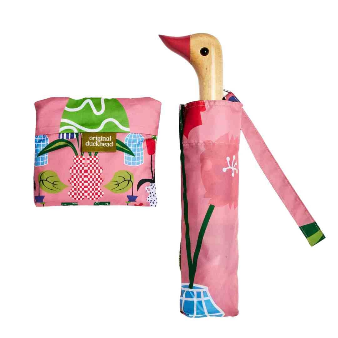 Original Duckhead EU - Wholesale Paraplu - Dames - Compacte milieuvriendelijke paraplu met vazenprint van Original Duckhead EU7