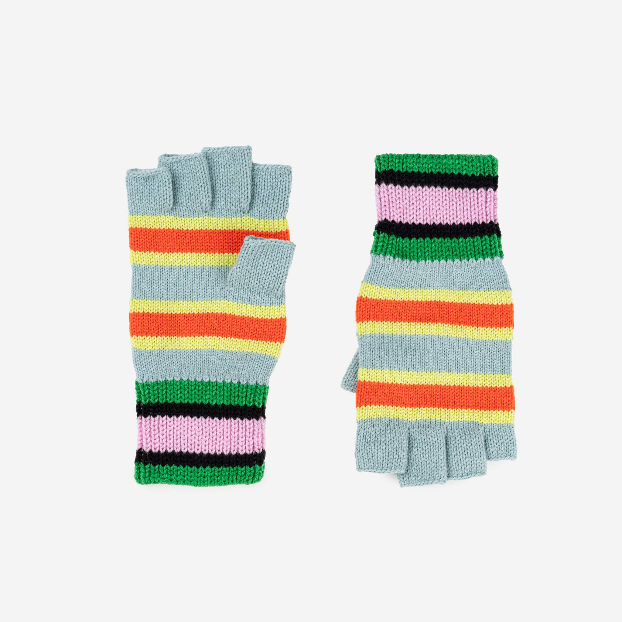 VERLOOP | knits - Wholesale Gloves - Women's - Zipper Stripe Fingerless Gloves1