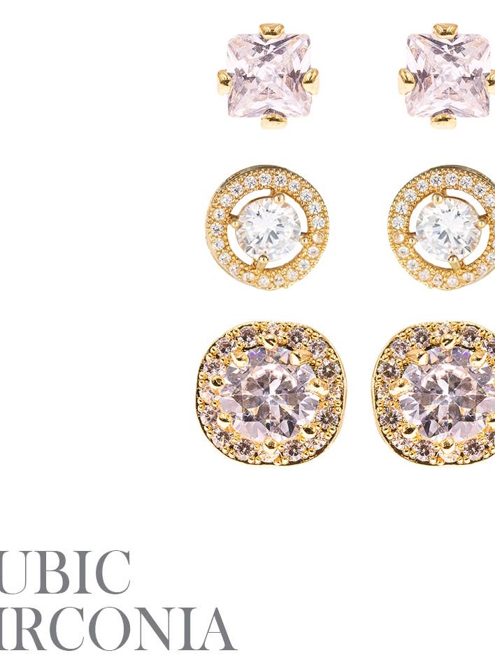 3 pares de pendientes Bling para venta al por mayor de Accessorize Me