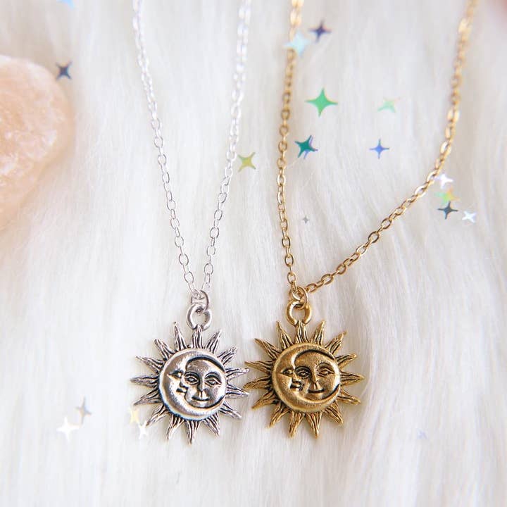 Sol & Moon halskæde for engroshandel hos bohemians closet