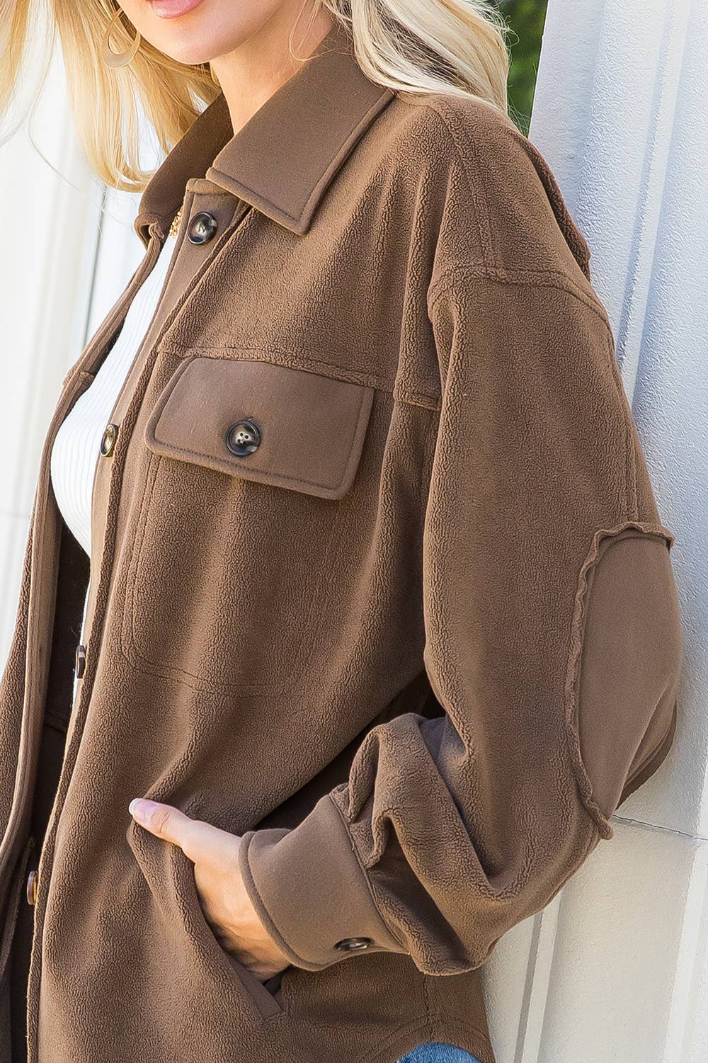 Sweet Lovely by Jen - Wholesale Shirt Jacket/Shacket - Women's - SOFT COZY WASHED SHACKET24