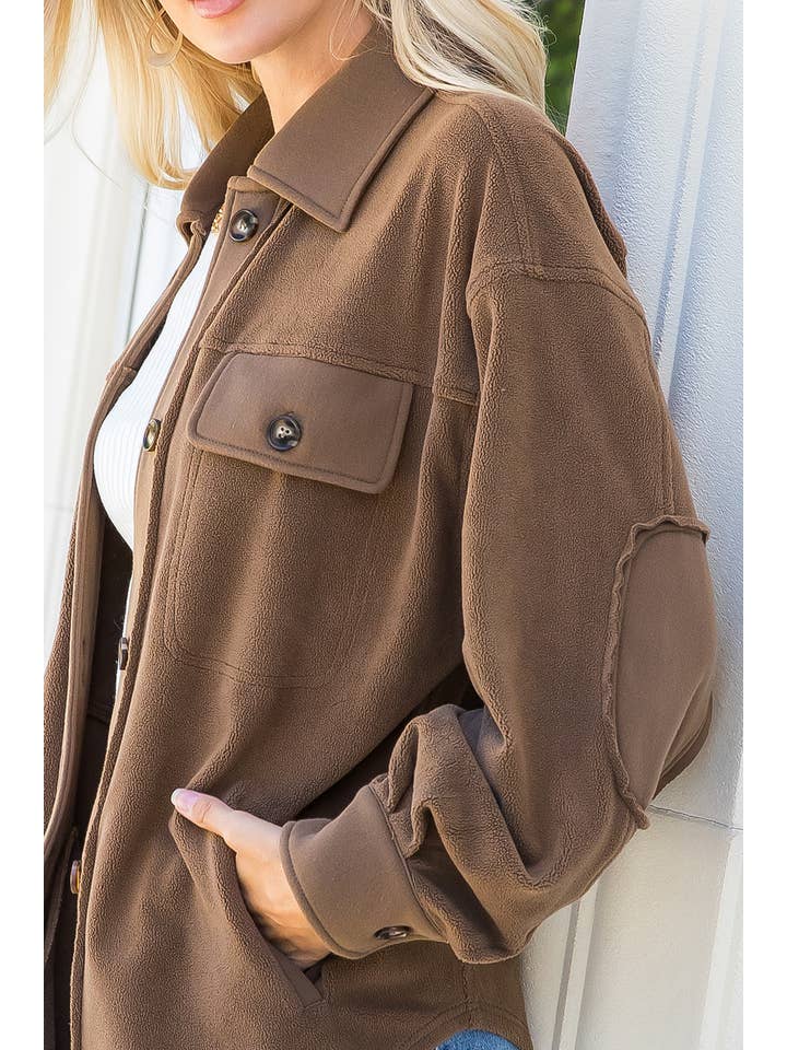 Sweet Lovely by Jen - Wholesale Shirt Jacket/Shacket - Women's - SOFT COZY WASHED SHACKET24