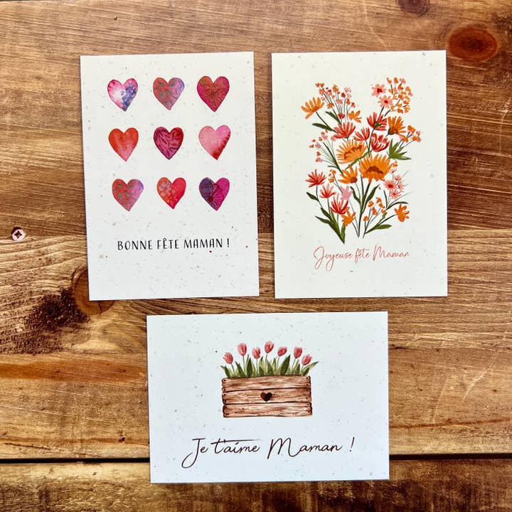 A6 card happy mother's day / mother's day for wholesale by Les cartes de Lulu