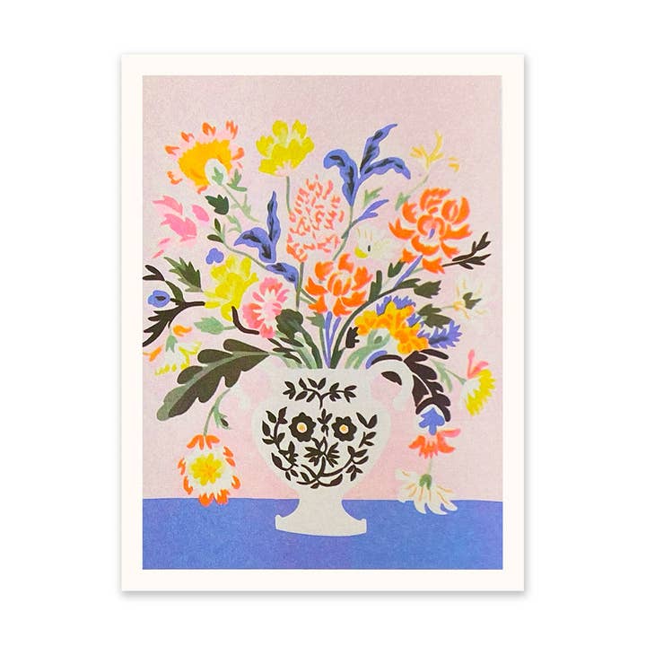 Modern Dutch Flowers Riso Print (8x6) (10939) for wholesale by Ohh Deer UK + EU