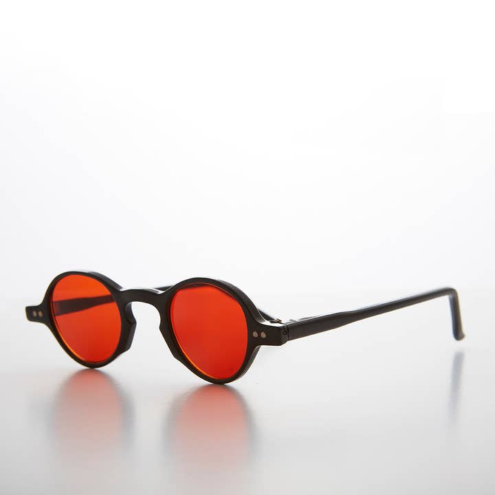 SUNGLASS MUSEUM - Wholesale Sunglasses – Unisex - Small Spectacle Sunglass with Color Tinted Lens - Augie6
