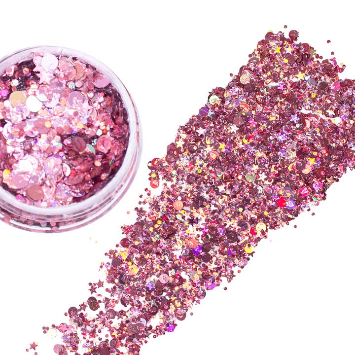 Bungalow 8 - Disco Jelly Pink Holo Glitter Gel Vegan for wholesale by Atomic Makeup
