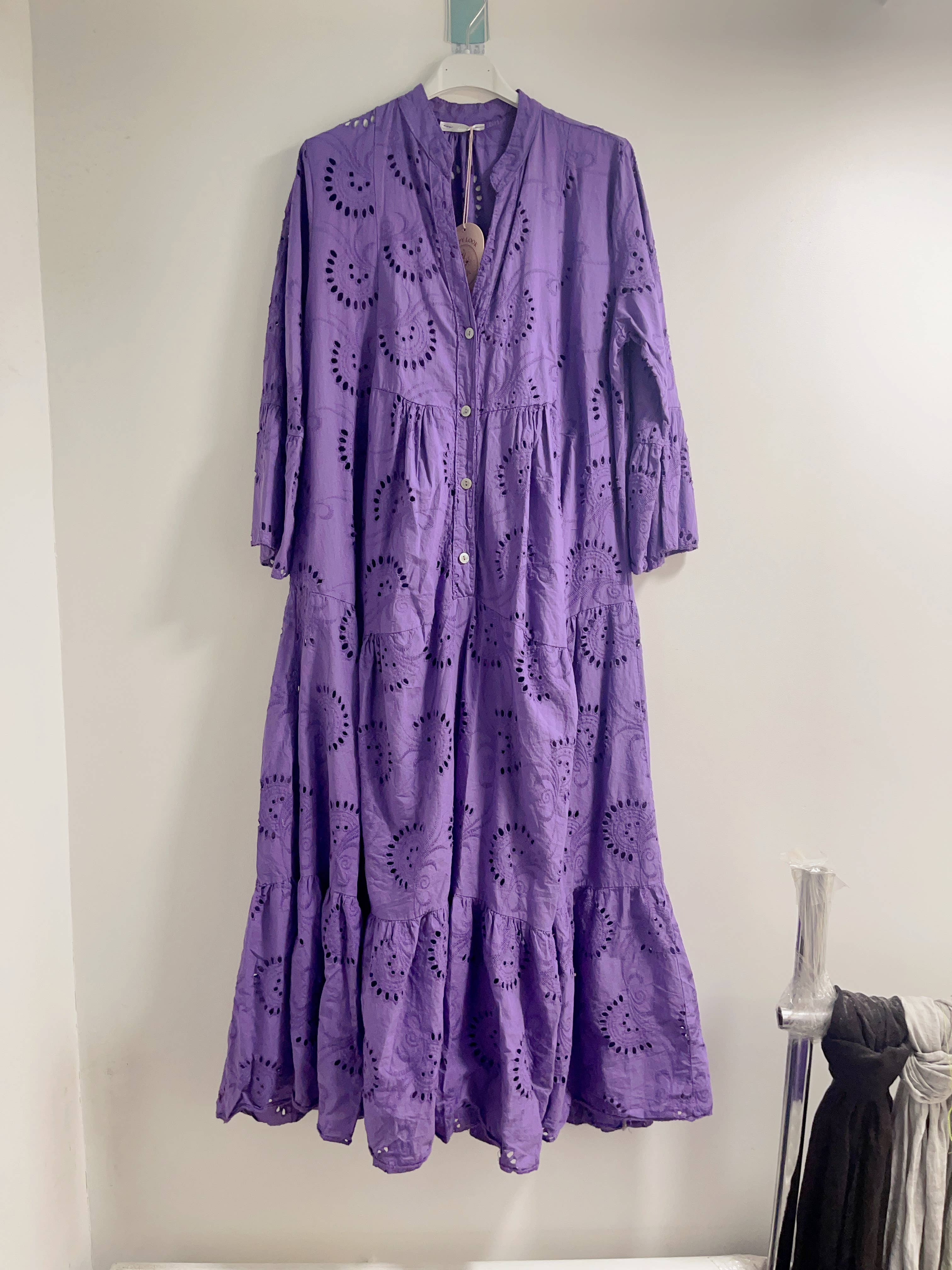 Happy look - Vente Robe – femme - Longue robe en broderie anglaise 13