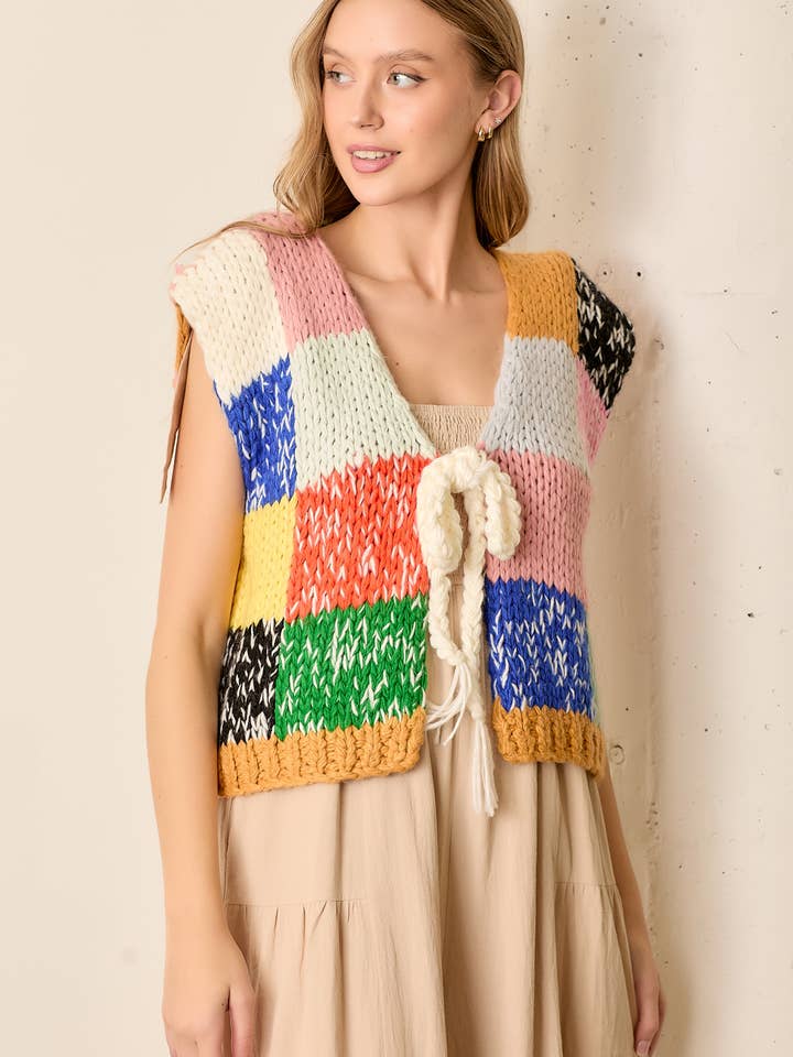 MULTI COLOR TIE VEST for wholesale by Polagram by Wellmade USA