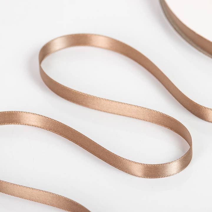 Little Ribbon Shop - Wholesale Ribbon - Gift Wrapping - Taupe 206 Double Faced Satin Ribbon 100-Yard Roll0