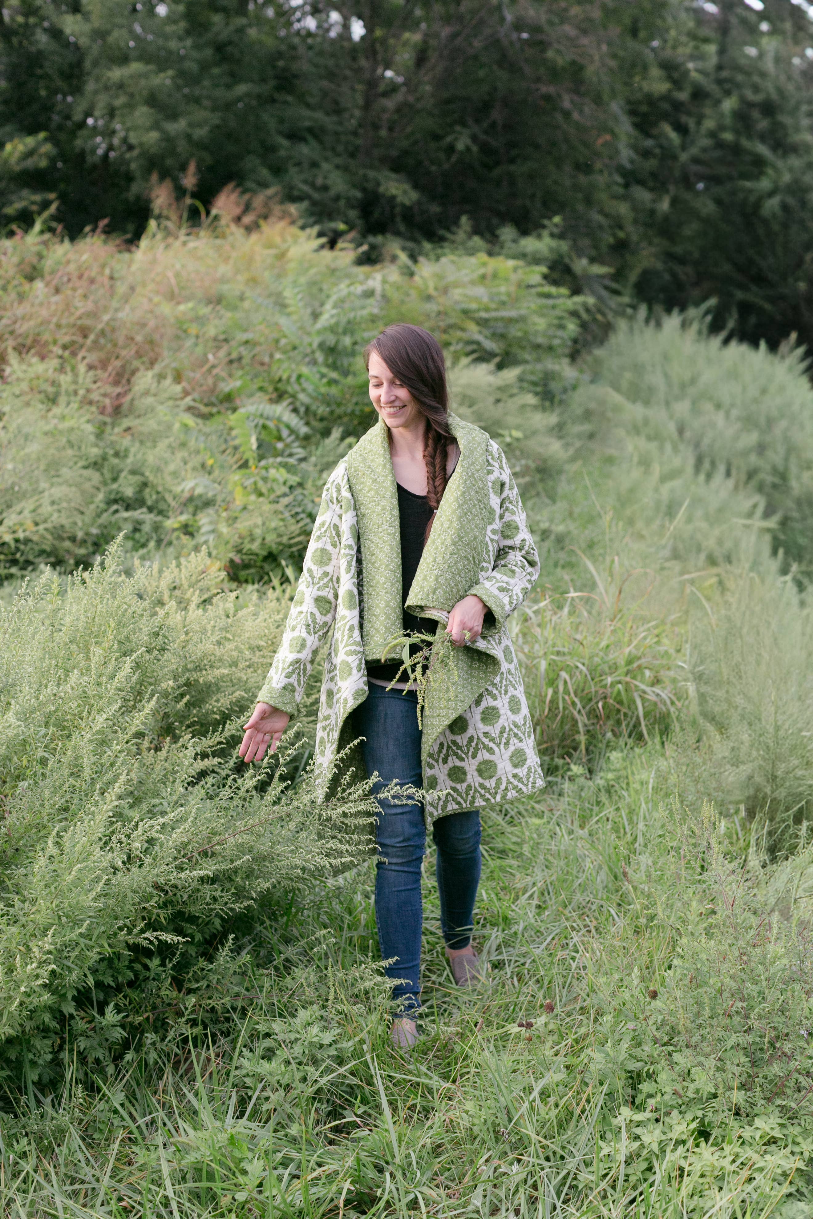 Rachel Rossi Design - Wholesale Craft Sewing Kit - Cozy Cascade | A Quilted Open Front Cardigan10