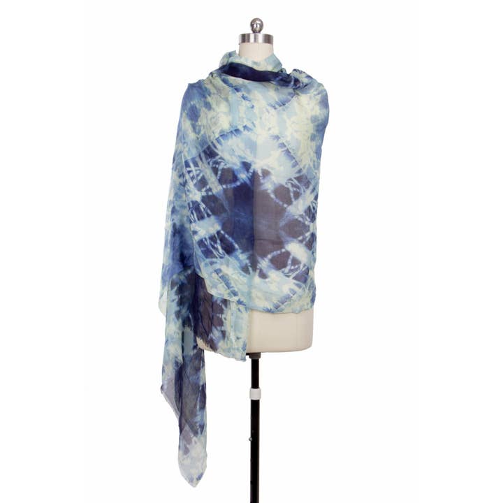 SAACHI – wholesale Scarf – Women's – Bandhani Geometric Printed Tie Dye Handmade Scarf5