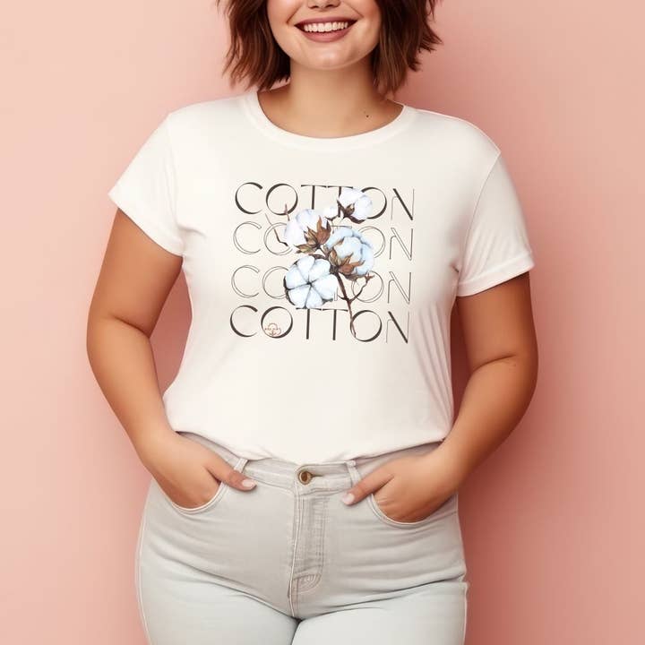 T-shirt Plus Size in cotone Bella+tela per la vendita all'ingrosso da parte di Red Dirt Texas