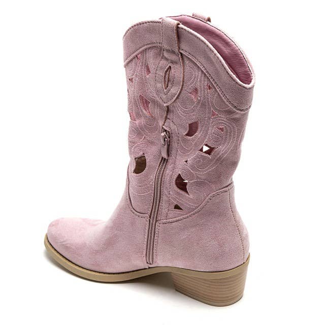 No Doubt Shoes - Wholesale Cowboy Boots - Women's - WOMENS CUT OUT DETAIL EMBROIDERED BLOCK HEEL COWBOY BOOTS7