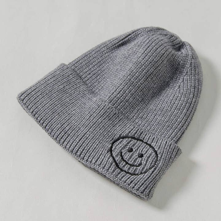 Unisex Baby Beanie/ Knitted Hat- Gray for wholesale by land of petite