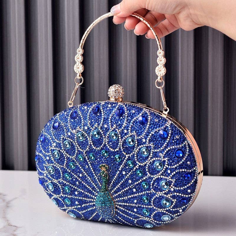 UZ Wholesale Store - Wholesale Clutch Bag - Women's - Peacock Embellished Evening Clutch8
