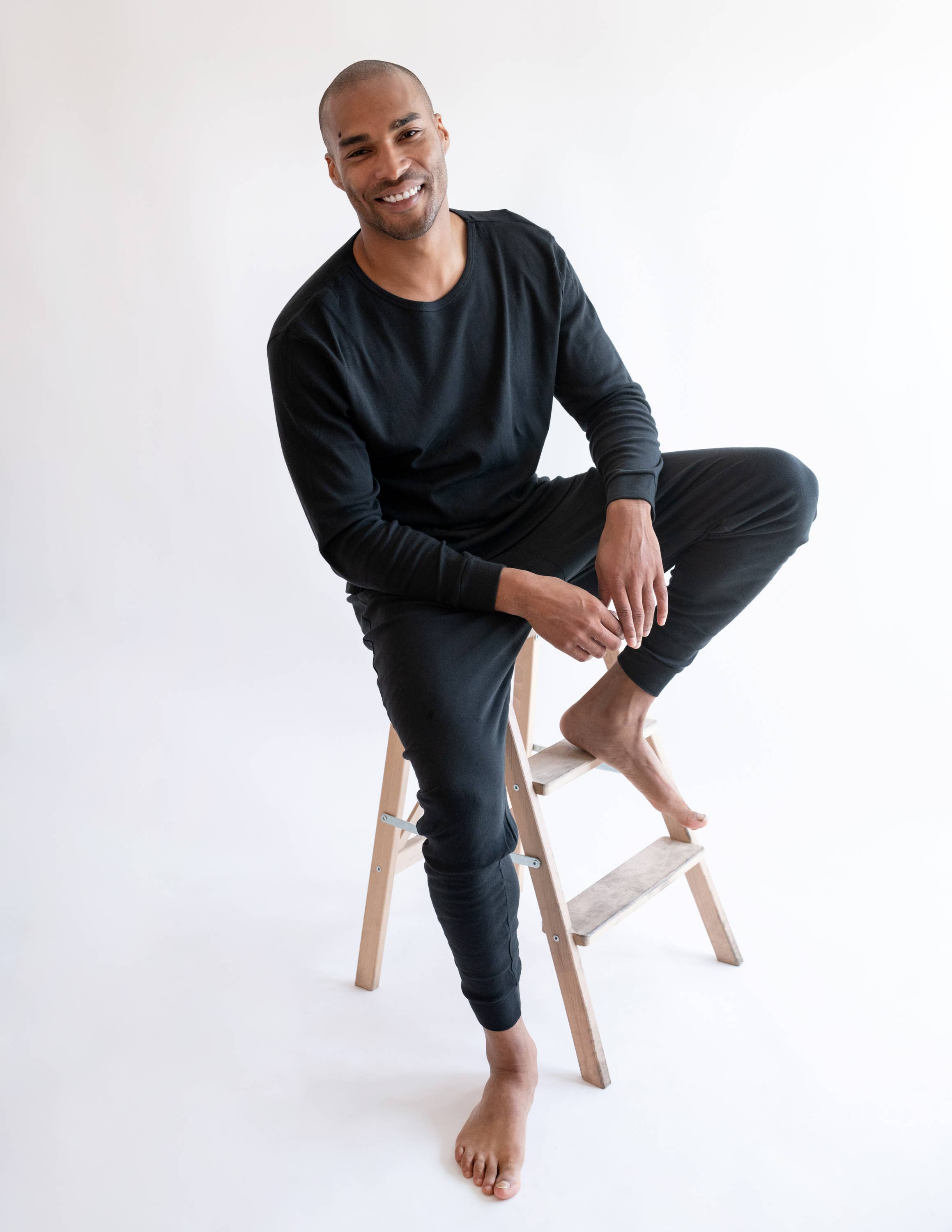 Leveret Pajamas - Wholesale Sleepwear Set - Men's - Mens Two Piece Cotton Pajamas Solid2