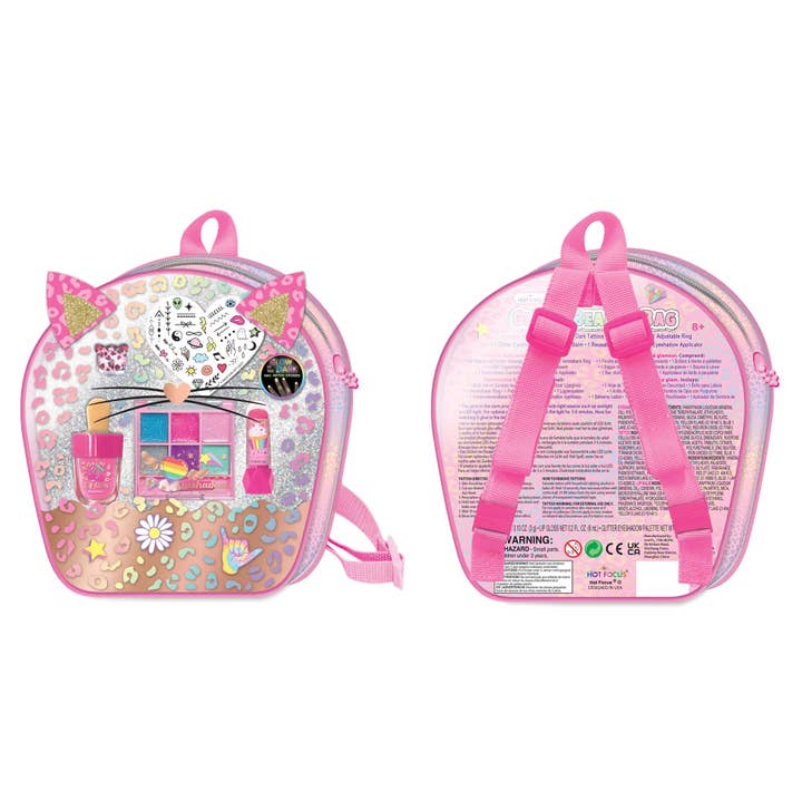 Hot Focus, Inc. - Wholesale Makeup/Cosmetic Bag - Glamz Beauty Backpack, Leopard