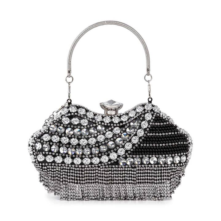 Handbag Factory Corp - Wholesale Clutch Bag - Women's - Dazzling Multi Stone Evening Bag