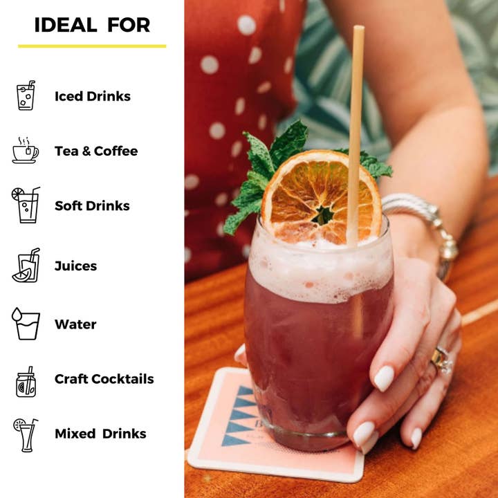 Holy City Straw Company - Wholesale Drinking Straw - Tall Wheat Drinking Straws | Inner Pack of 10 boxes | 50ct.